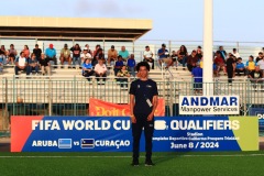 ORANJESTAD , ARUBA - JUNE 8: Aruba vs Curaçao on Saturday, June 8, 2024 at Compleho Deportivo Guillermo Prospero Trinidad in Oranjestad , (Photo by Davyne Croes/DAC Image)