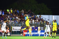 ORANJESTAD , ARUBA - JUNE 8: Aruba vs Curaçao on Saturday, June 8, 2024 at Compleho Deportivo Guillermo Prospero Trinidad in Oranjestad , 
(Photo by Davyne Croes/DAC Image)