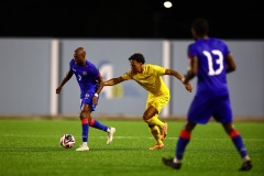 ORANJESTAD , ARUBA - OCTOBER 14: Concacaf Nations League Haiti vs Aruba on Monday, October 14, 2024 at Compleho Deportivo Guillermo Prospero Trinidad in Oranjestad , 
(Photo by Davyne Croes/DAC Image)