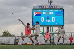 MAYAGÜEZ, PUERTO RICO - SEPTEMBER 5: Aruba Men’s National Team, Day 3 Official Training for the 2024/25 Concacaf Nations League  on Thursday, September 5, 2024 at Estadio Centroamericano Mayaguez in Mayagüez, (Photo by Davyne Croes/DAC Image)